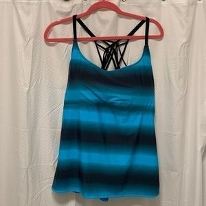 Swim Top 3xl Blue and Black‎